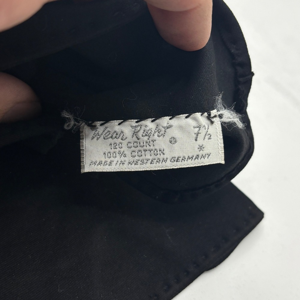 Wear-Right Vintage Black Cotton Opera Gloves Embroidered Western Germany Sz‎ 7.5 - Picture 8 of 9